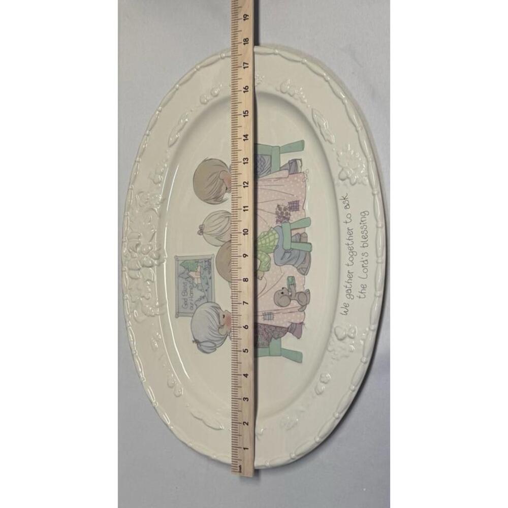 Precious Moments "We Gather Together To Ask The Lords Blessing"‎ Serving Platter - Picture 3 of 5